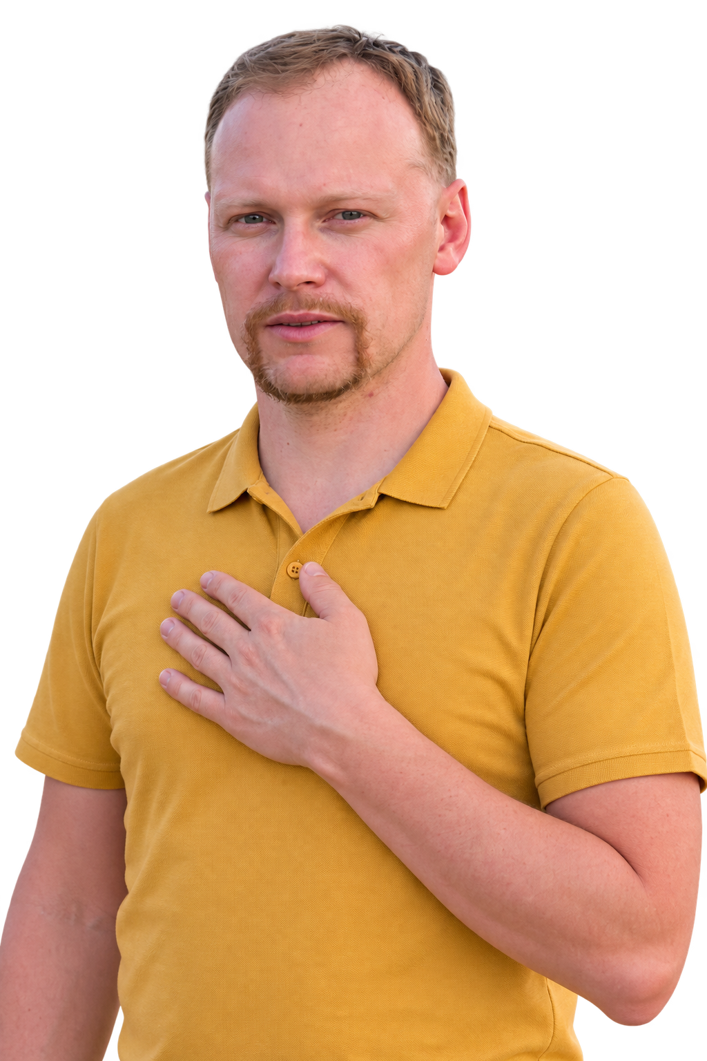 Jaroslav Miškovský s rukou na hrudi